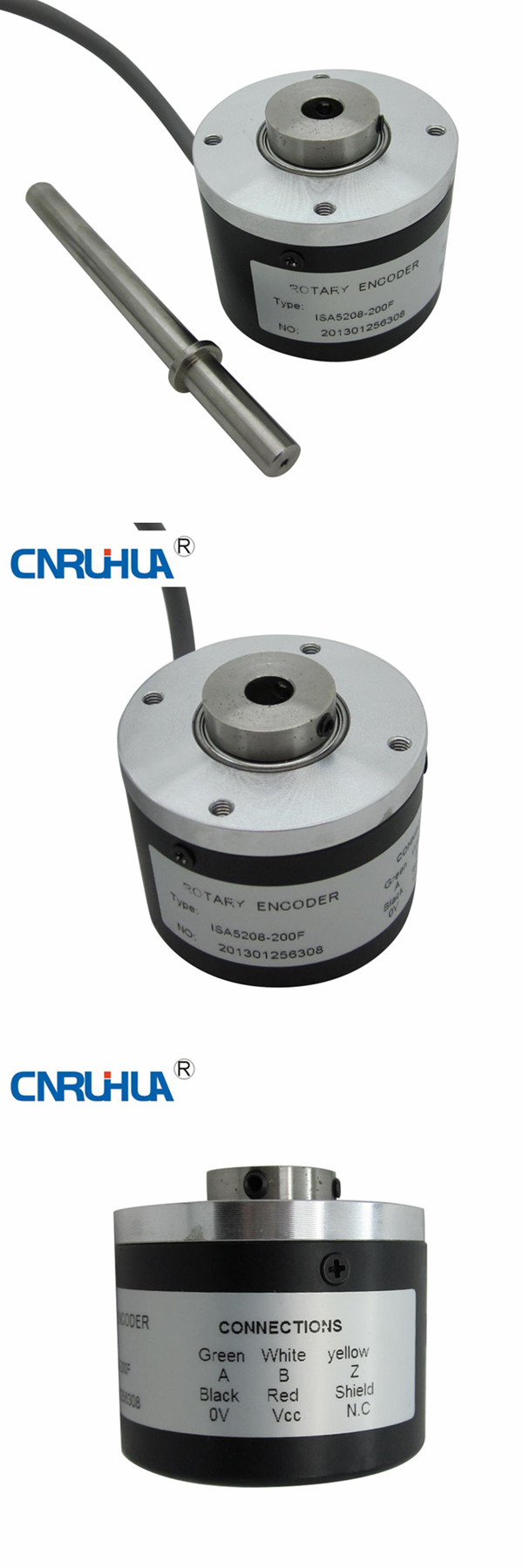 Housind Diameter 52mm Hollow Shaft 8mm Incremental Rotary Encoder