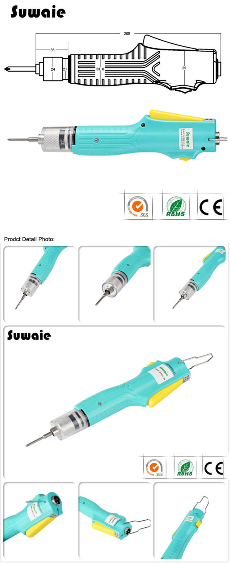 Rechargeable Corded Handheld Electric Screwdriver Power Tool Set