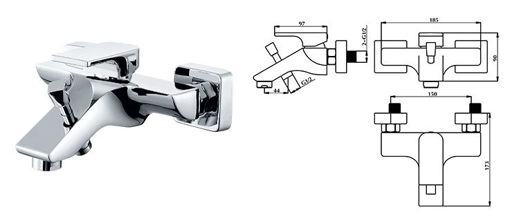 Modern Design High Quality Brass Chrome Plated Shower/Bath Mixer Faucet