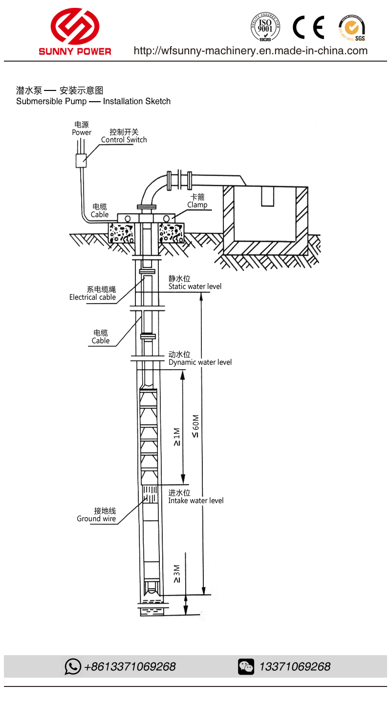 Electric Submersible Pump Single Stage/Multistage Centrifugal Pump