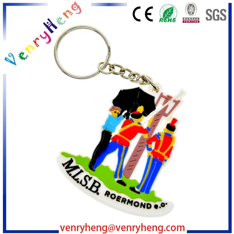 3D Custom Fashion Cartoon PVC Rubber Keychain for Promotion Gift