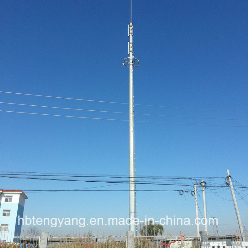 Telecommunication Steel Monopole Antenna Tower