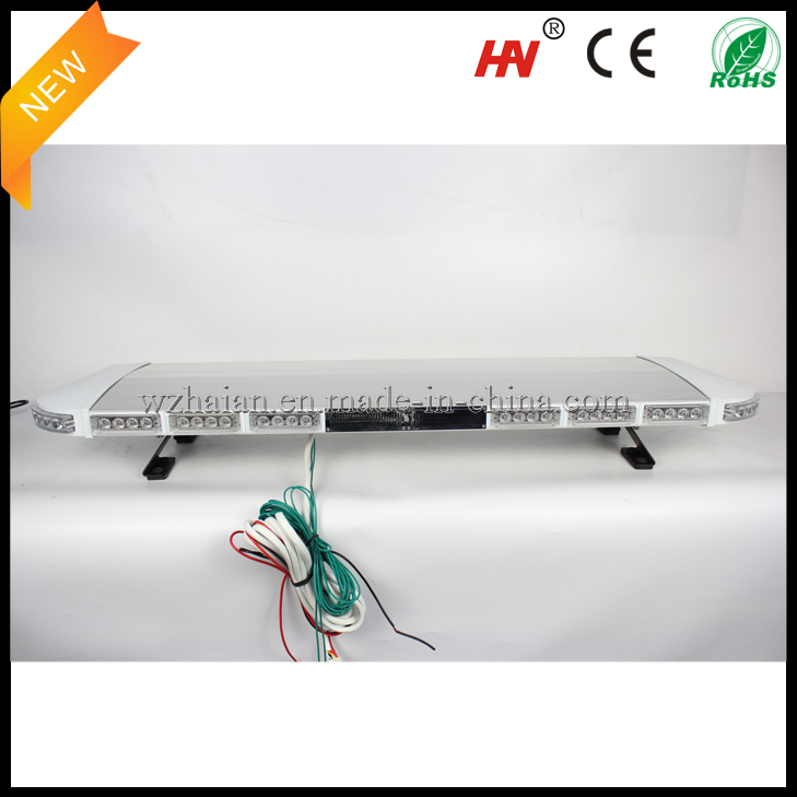 Green LED Emergency Warning Lightbar in Silver Aluminum Dome