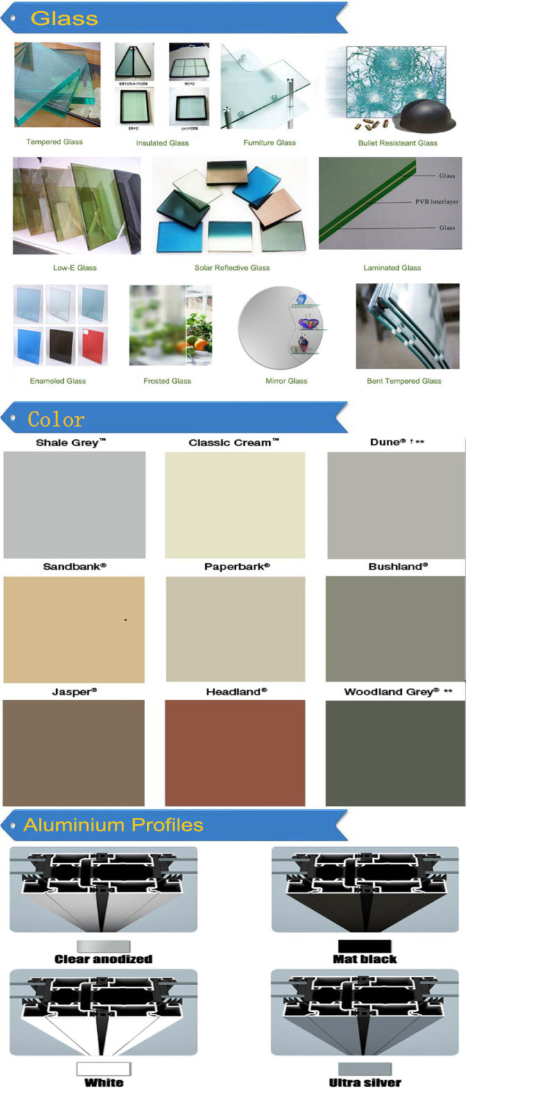 As2047/Aama/CSA Standard Top Sales Sliding Window with Double Glass