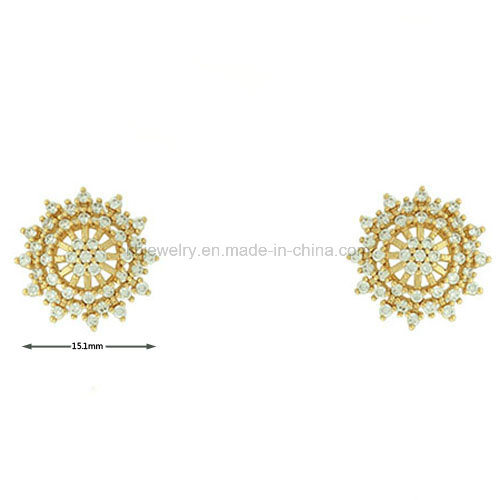 Latest Style Beautiful Snowflake Style Ear Stud with CZ (KE3209)