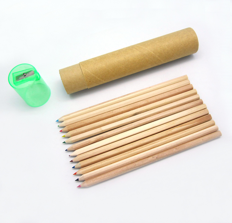 7' Wooden Color Pencil with Transparent Sharpener Cap (MP007)