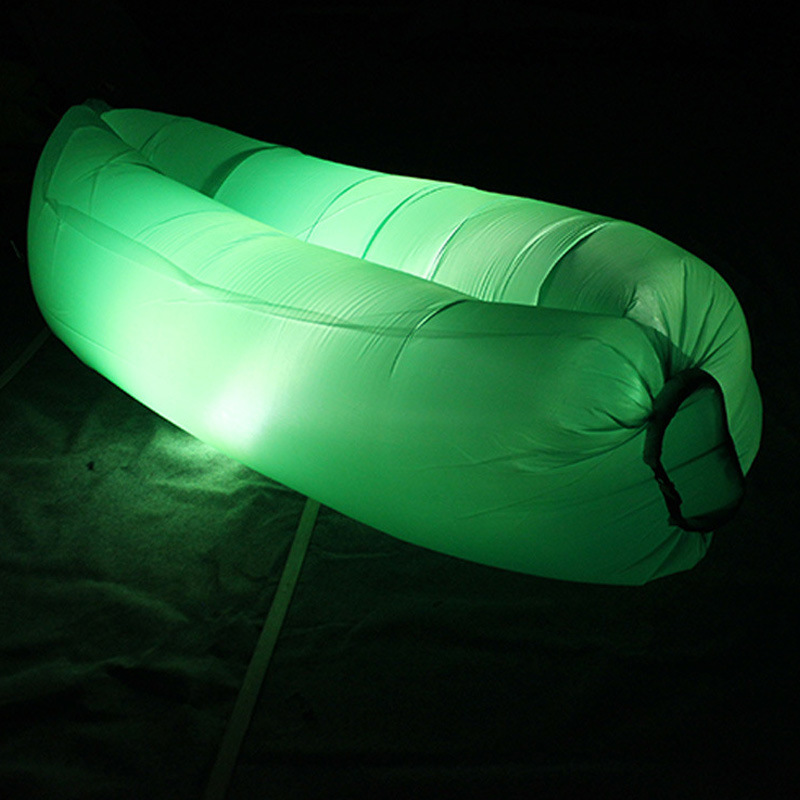 Inflatable Sleeping Bag/ Sofa/ Bed Air Bag, Colorful Outdoor Sleeping Air Bag with LED Light