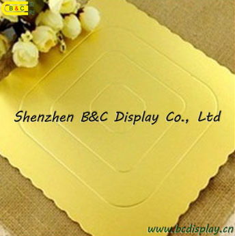 Corrugated Paper Board with Round Flower Edges FDA Cake Plates with SGS (B&C-K061)