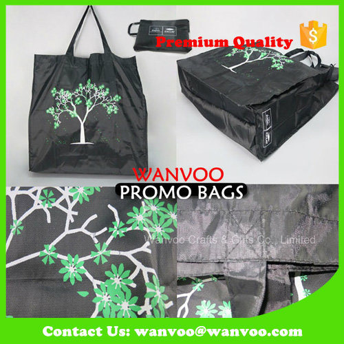 Promotional Reusable Nylon Foldable Shopping Bag for Garment