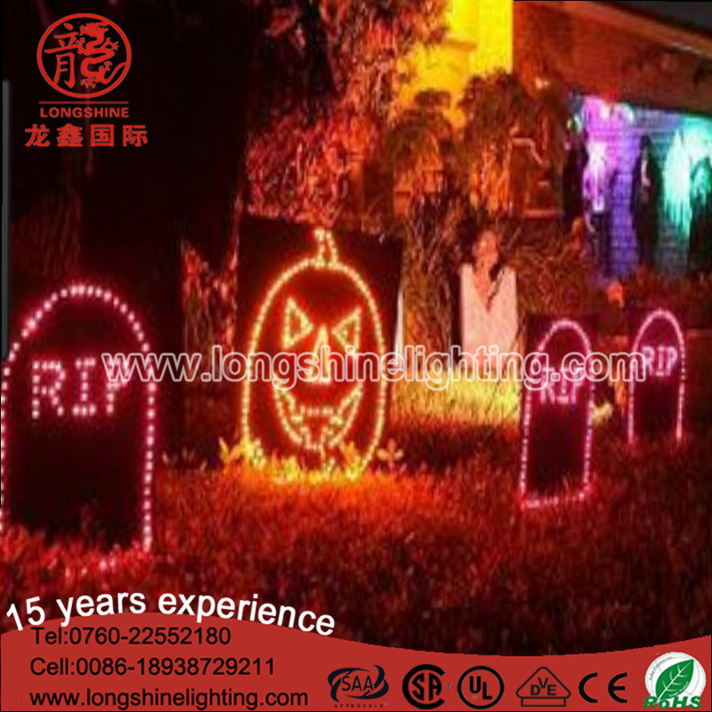 Low Voltage LED Halloween Neon Sign Motif Light in Holiday Decoration for Outdoor Use