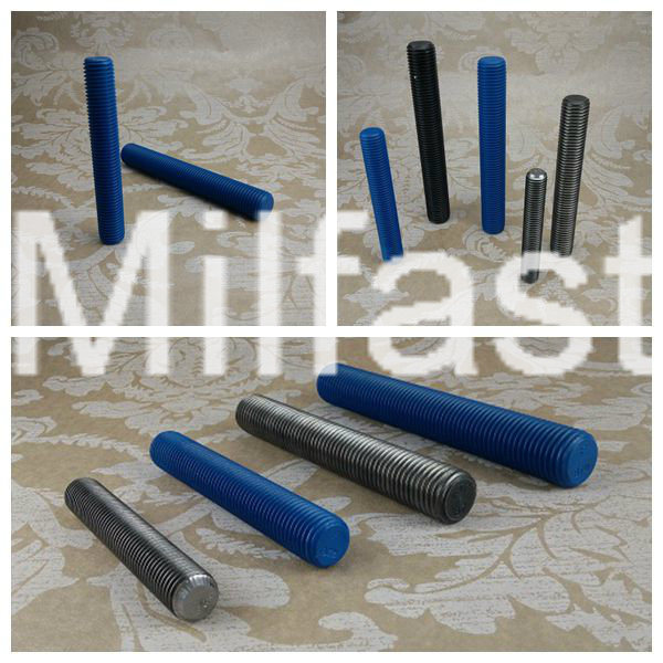 ASTM A193 Gr. B7 Threaded Rods & Stud Bolts with Teflons Coated (Blue)