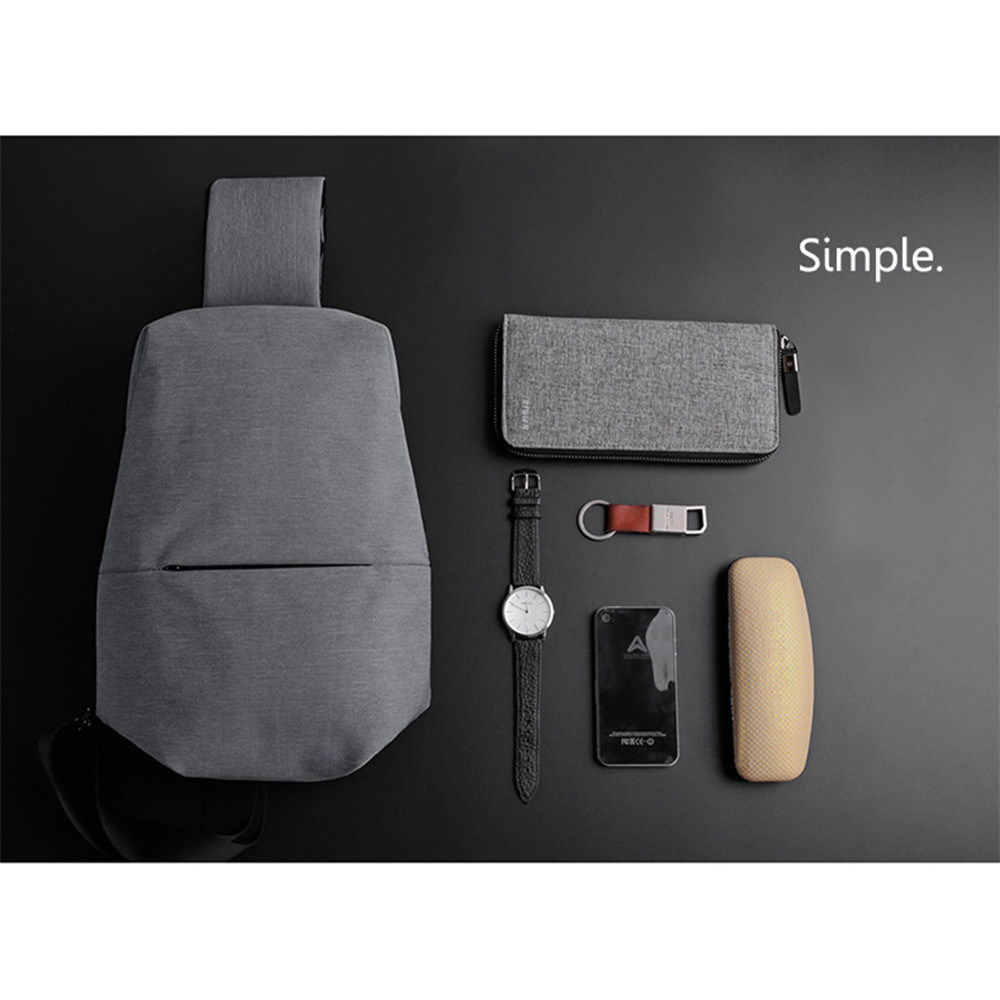 Canvas Casual Sling Bags Men Solid Color Chest Pack Male Brand Designer Stylish Cross Body Bag Large Organizer Bags