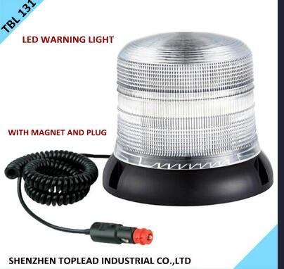 Clear High Power LED Strobe Beacon, Auto Emergency LED Light, Round LED Beacon, Waterproof Magnetic Warning Light