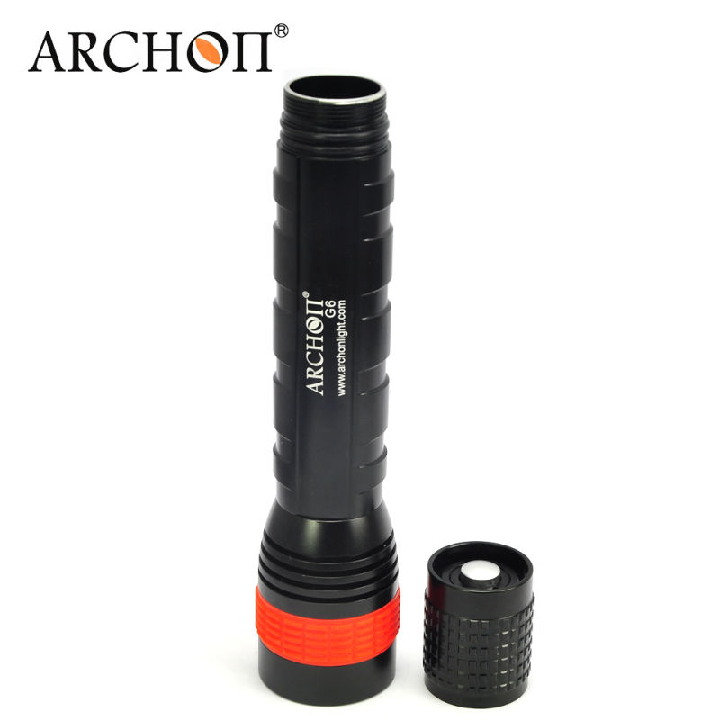 Archon G6 Dry Battery Cheap Super Bright LED Diving Flashlight Classic Aluminum Powerful Scuba Diving Torch Light