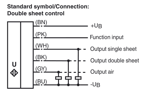 Ultrasonic Transducer Double Sheet Sensor (UDC-18GM-400-3E3)