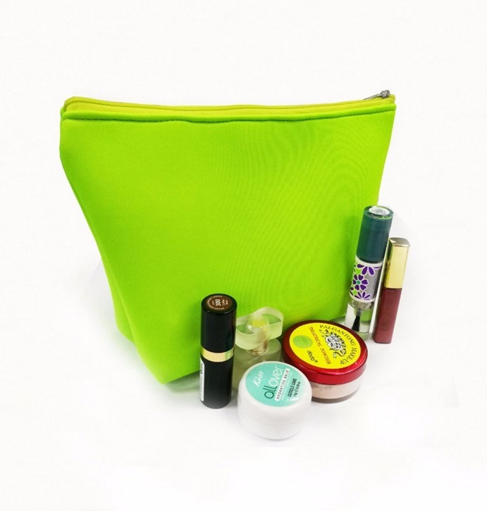 Soft PU Leather Neoprene Cosmetic Brushes Lipsticks Wallet Holder