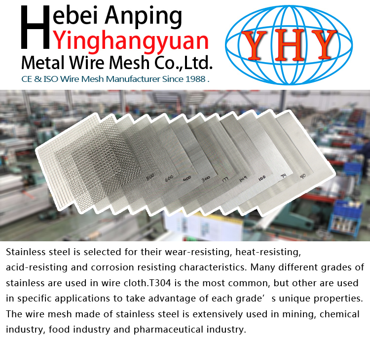 40 Mesh 304 316 316L Stainless Steel Wire Mesh