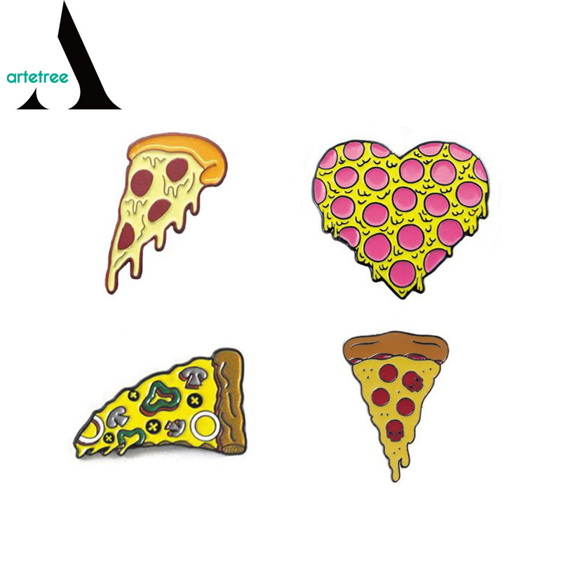 OEM Metal Enamel Pizza Pin Badges