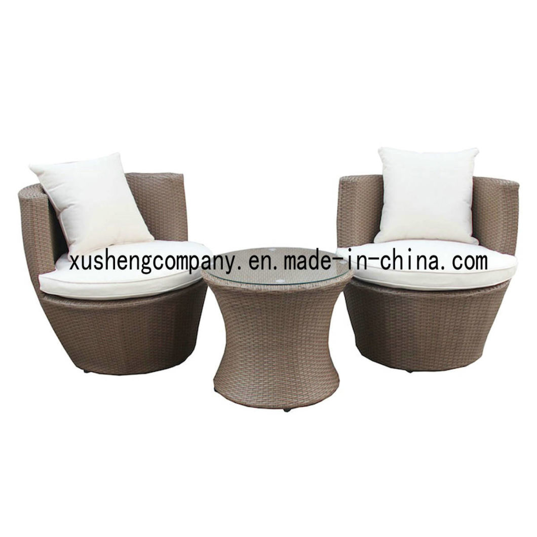 Garden Outdoor Furniture Rattan Chair and Tea Table