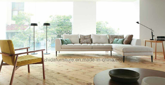 Italian Modern Designs Genuine Leather/Fabric Corner Sofa