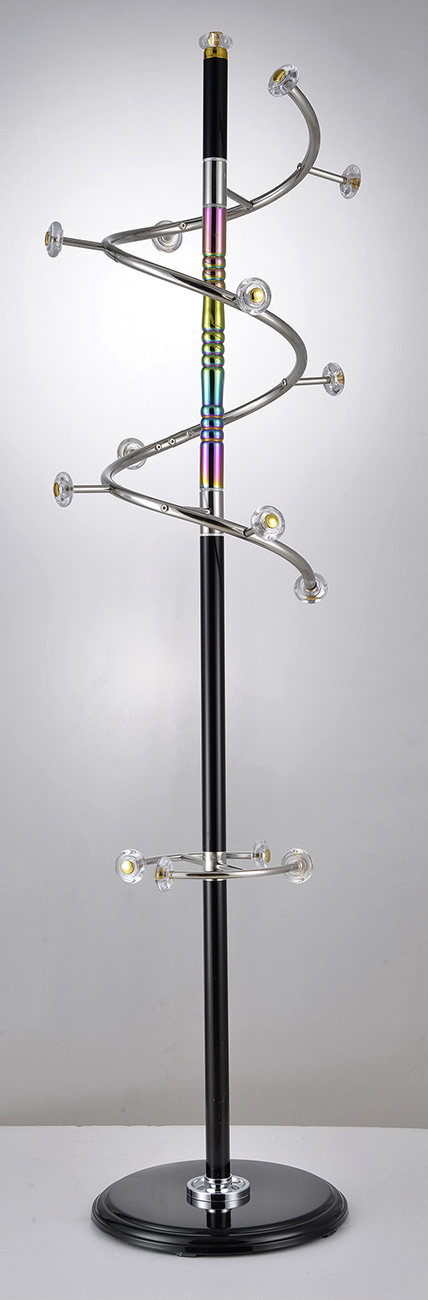 Vertical Aluminum Alloy Clothing / Coat Hanger / Hat and Coat Stand