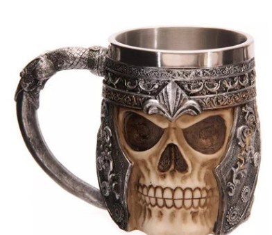 Stainless Steel Skull Coffee Mug for 3D Design