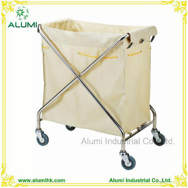 Hotel Stainless Steel Laundry Maid Linen Housekeeping Cart