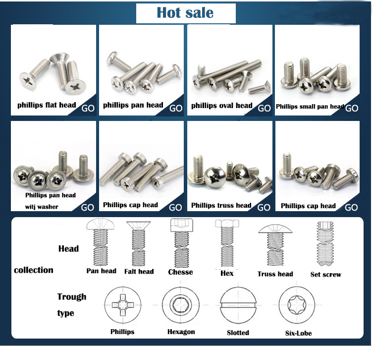 Stainless Steel Phillips Fillister Head Machine Screw