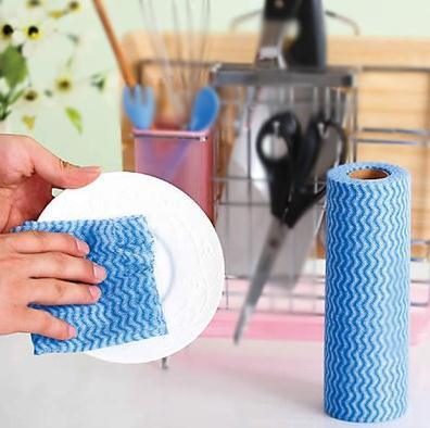 Tear off Point Roll Dishcloth Nonwoven Microfiber Cleaning Cloth