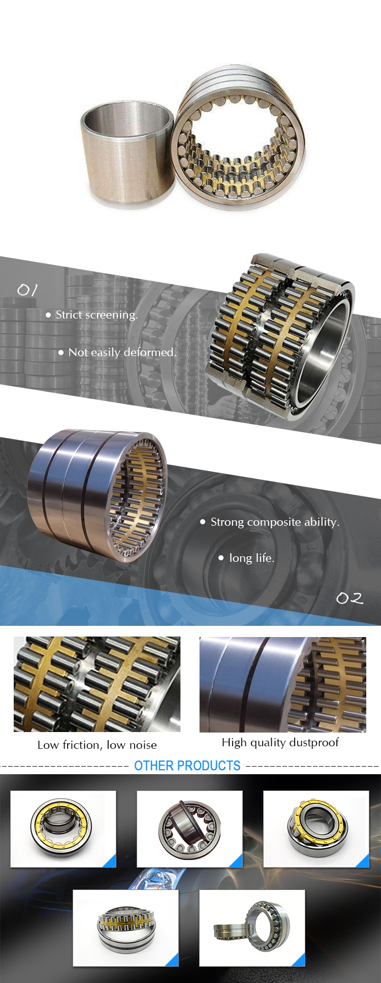 600rx2643A Four-Row Cylindrical Roller Radial Bearings