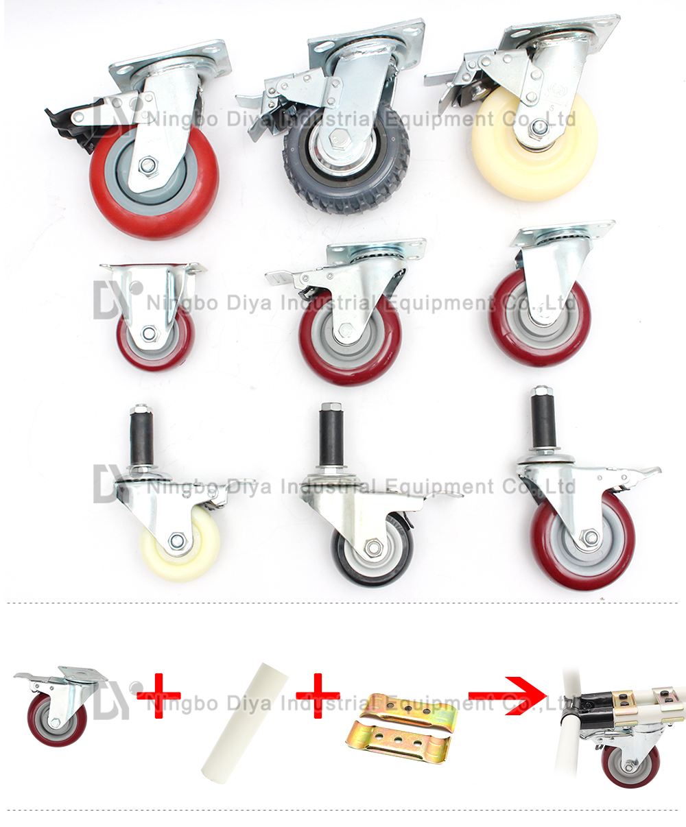 PU 6 Inch Flat Universal Casters with Brake