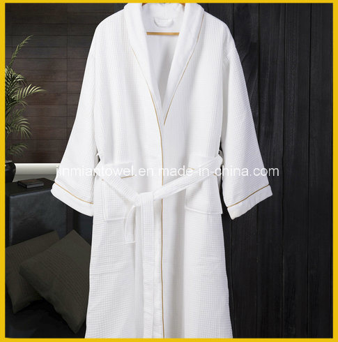 Wholesale White Hotel Unisex Waffle /Terry Cloth Bathrobe Robe