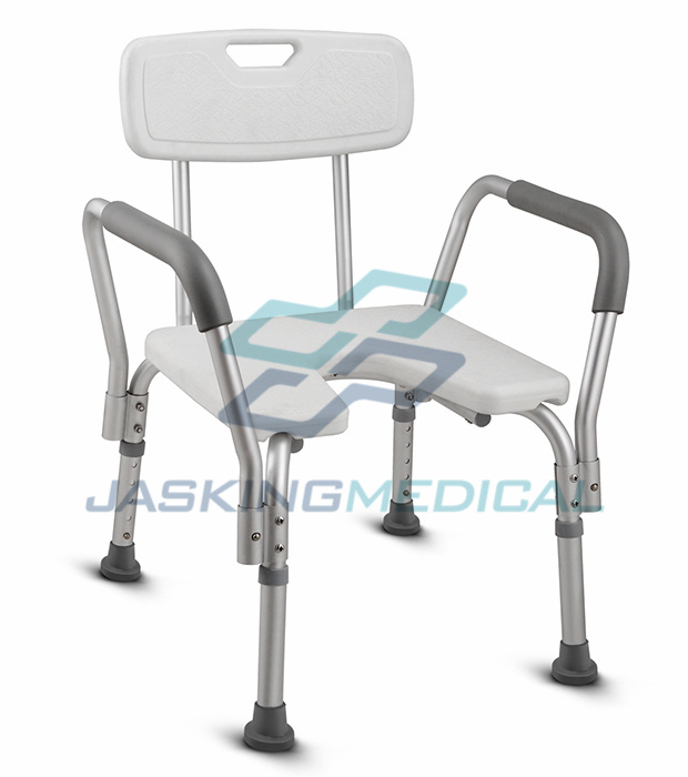 Height Adjustable Shower Bench Chair with Fixed Armrest (JX-6061L)