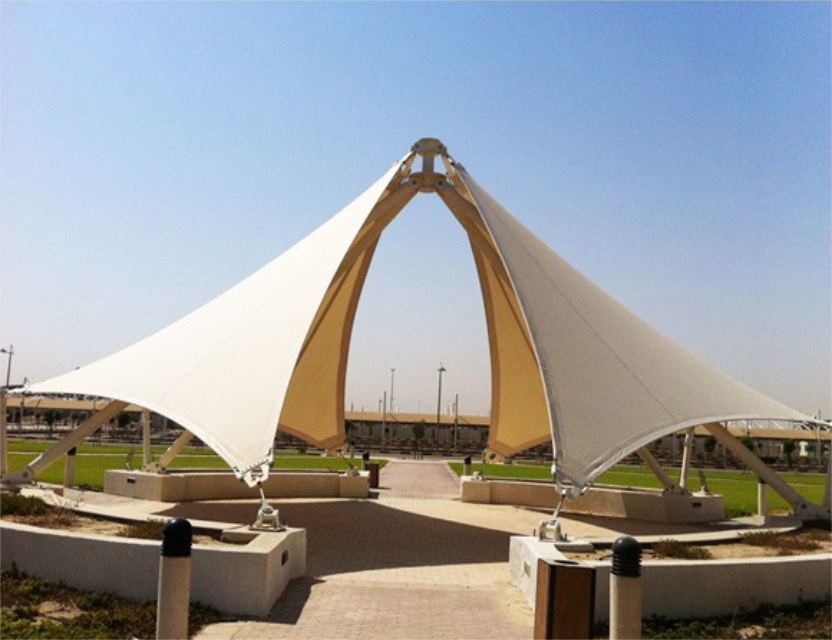 Tensile Fabric Roof Membrane PTFE Coat Fiberglass Fabric Architecture Membrane