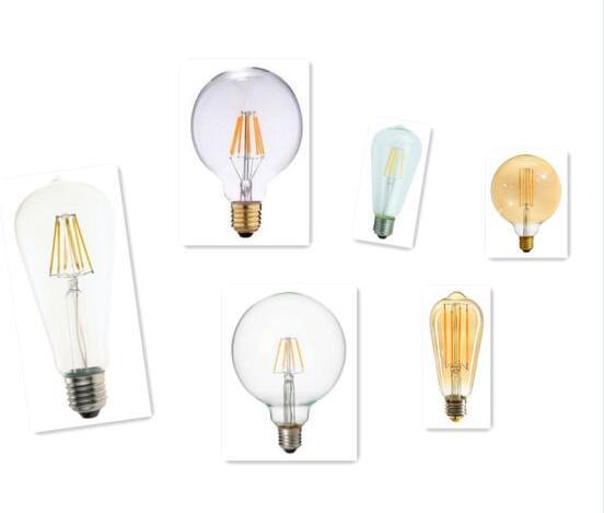 Energy Saving G95 Glass E27 4W LED Filament Bulb Light