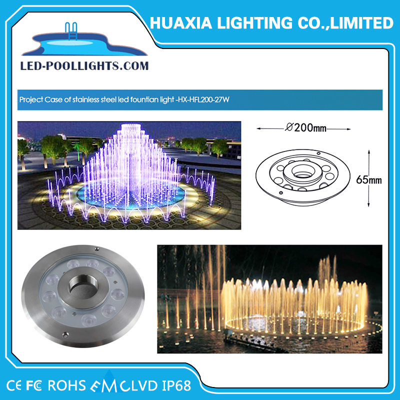 36W IP68 Waterproof LED RGB Flood Light for Fountain