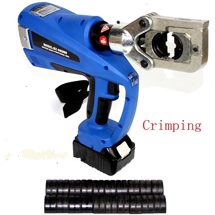 Battery Powered Crimping Tool Bz-60unv Cutting, Crimping, and Punching, Multi-Function Battery Powered Tool