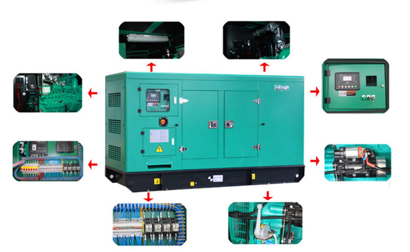 160kw Water Cooled Silent Diesel Generator Set Genset with Perkins Engine Cummins Engine