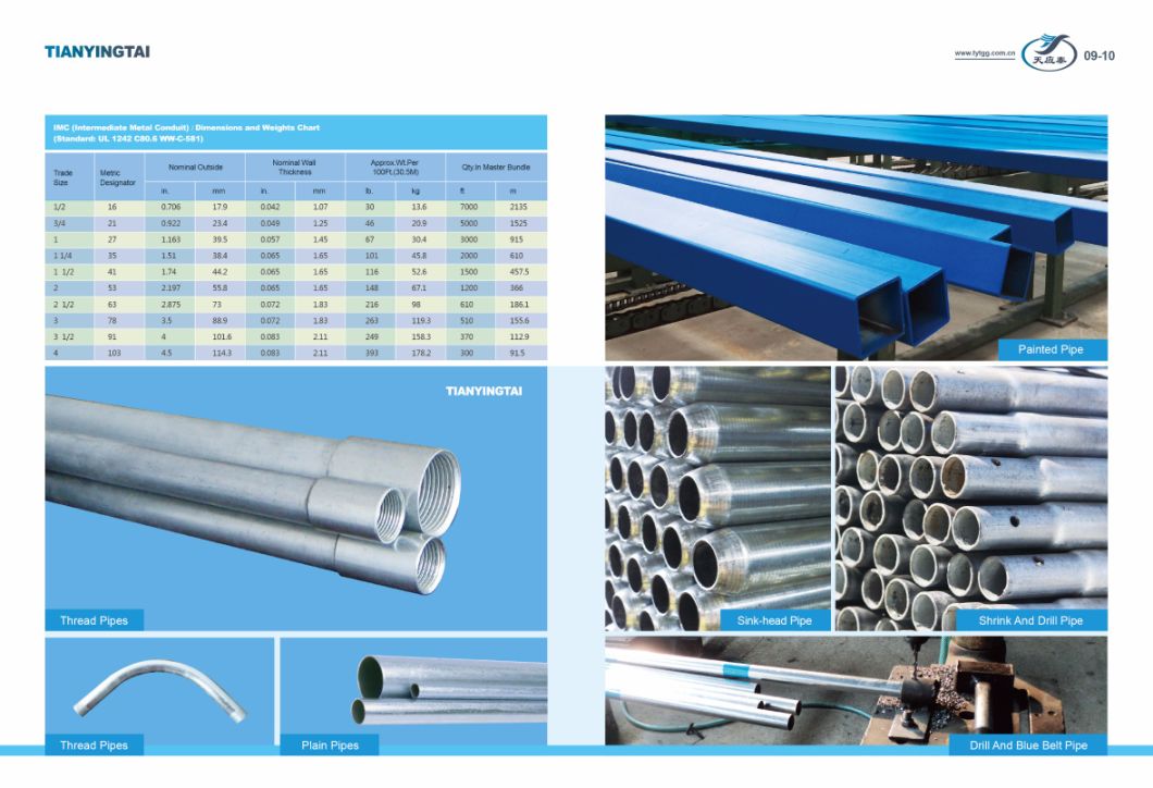 Tyt Hot Dipped Galvanized Steel Tube for Export