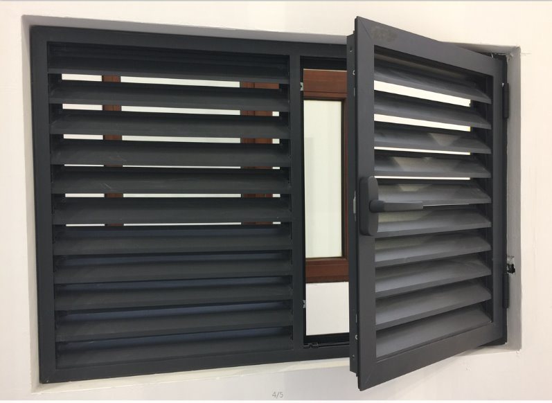 Factory Direct Supply Aluminum Shutter Window for Construction Building