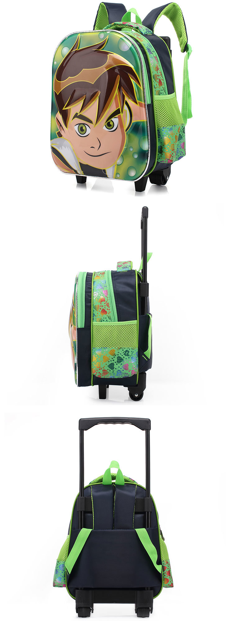 Child Wheeled Travelling Bag Kids Rolling School Bag with Wheels