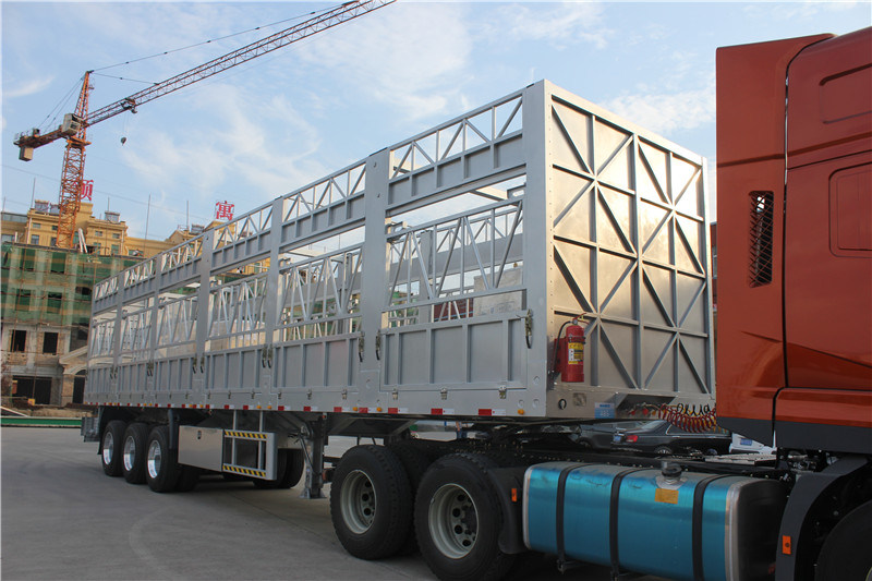 50 Tons Tri-Axle Stake Dropside Bulk Cargo Aluminum Semi Trailer for Sale