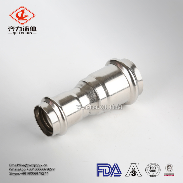 Sanitary Stainless Steel Equal Coupling Connection Joint Pipe Fittings