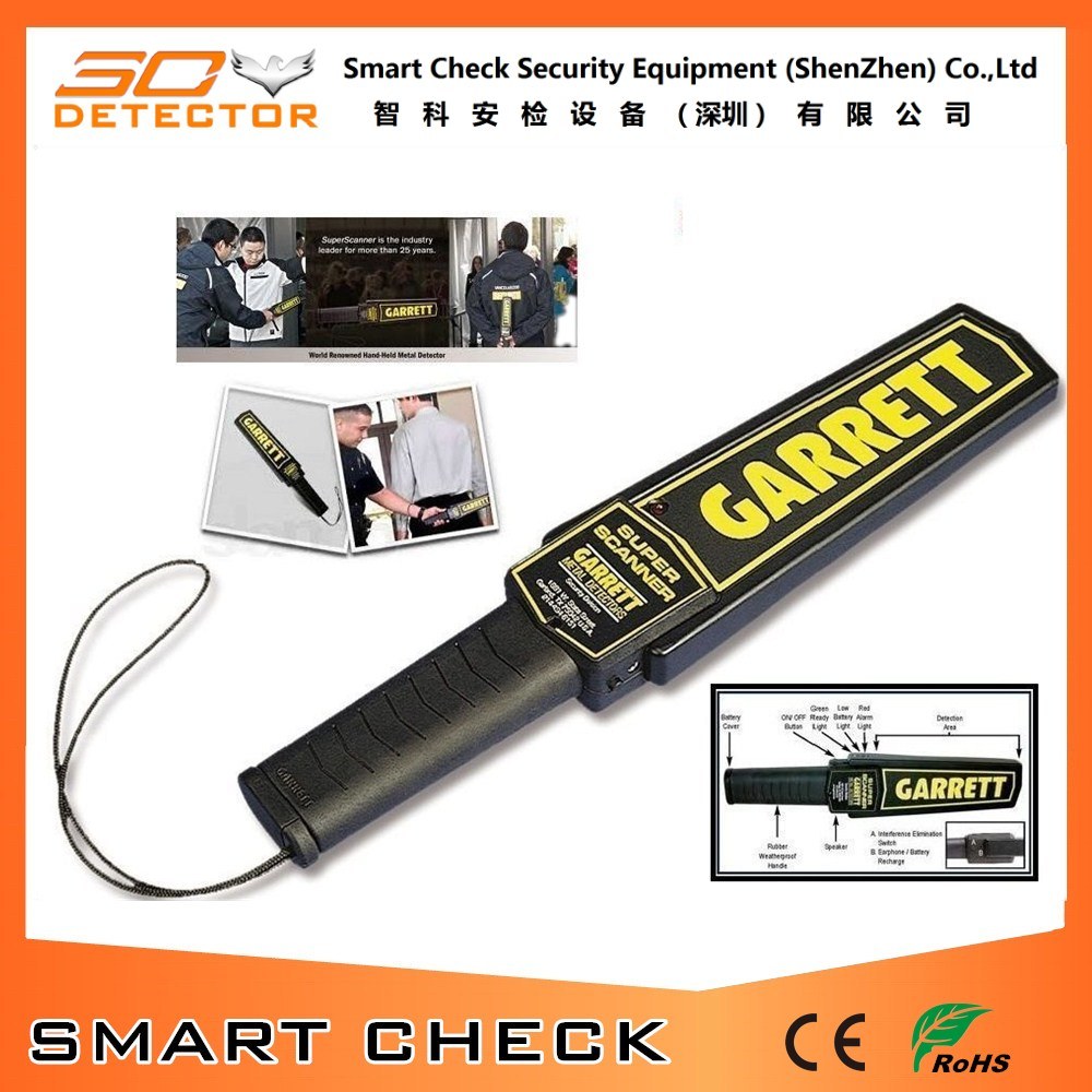 Super Wand Portable Hand Held Metal Detector for Security Scanning