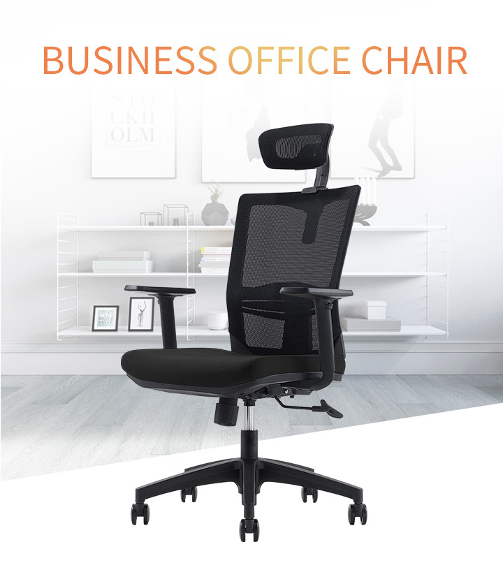 Ergonomic Office Swivel Mesh Manager Chair with Adjustable Headrest