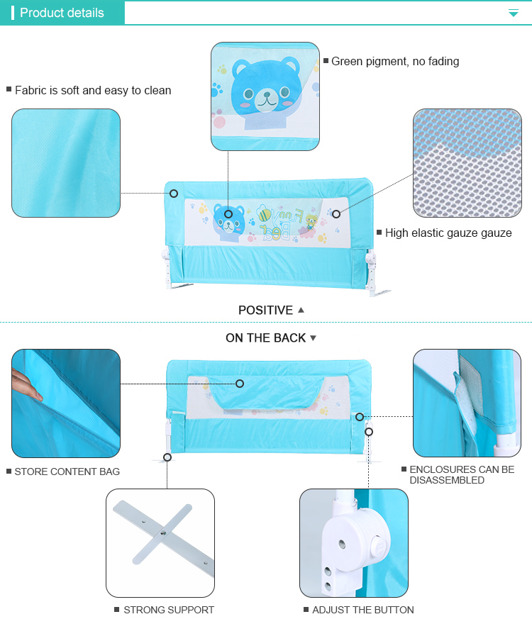 Portable Easy Folding Safety Baby Bed Fence