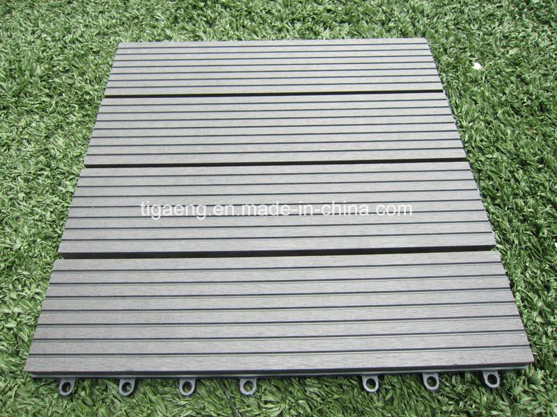 Outdoor Interlocking WPC DIY Deck Tiles/Sports Rubber Wood Plastic Flooring