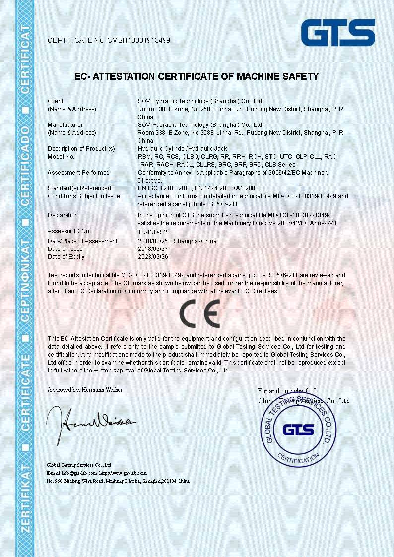 Double Acting High Tonnage Hydraulic Cylinder