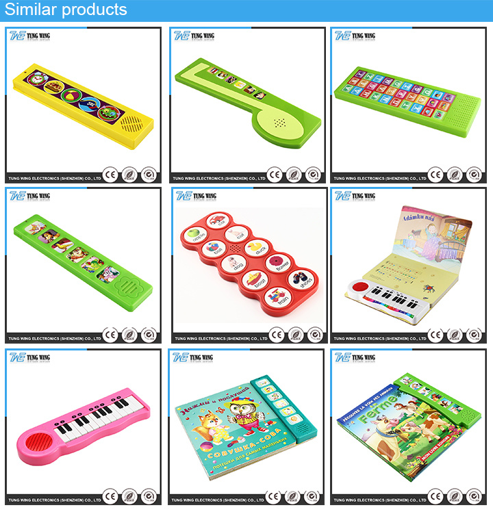 Customzied Plastic Printing Colorful Button Book Electronics Sound Button