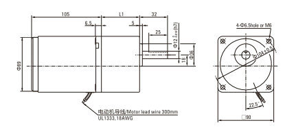 GS 40W 220V Single Three Phase High Torque Induction AC Geared Motor